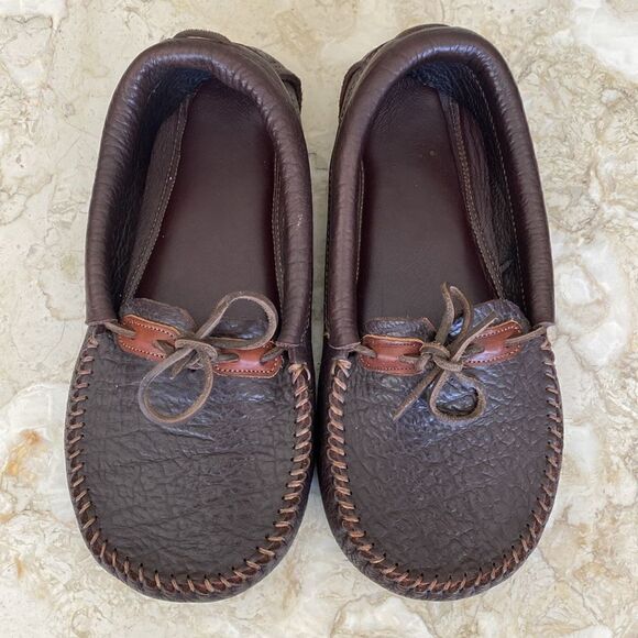 Handcrafted Top Grain Buffalo Leather Moccasins - Picture 7 of 12
